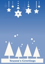 Seasons's Greeting Background (blue) Royalty Free Stock Photo