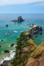 Seastacks off the Oregon coast near Cannon Beach Royalty Free Stock Photo