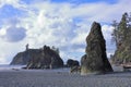 Olympic National Park, Seastacks on Pacific Coast at Ruby Beach, Washington State, USA Royalty Free Stock Photo