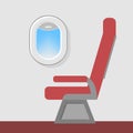 Seat at the airplane window Royalty Free Stock Photo