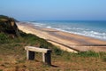 Seat with a beautiful ocean view. Royalty Free Stock Photo