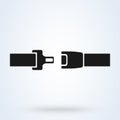 Seat Belt icon isolated on white background. Safety of movement on car, airplane. Vector illustration