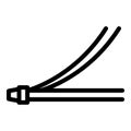 Seat belt icon outline vector. Car safety