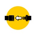 Seat belt icon, Safety in the car or airplane Royalty Free Stock Photo