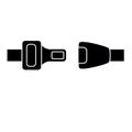 Seat belt icon. vector logo Royalty Free Stock Photo