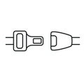 Seat belt icon. vector logo Royalty Free Stock Photo