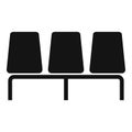 Seat complex icon simple vector. Waiting area