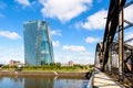 Seat of the European Central Bank (ECB) in Frankfurt am Main, Germany Royalty Free Stock Photo