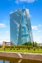 Seat of the European Central Bank (ECB) in Frankfurt am Main, Germany Royalty Free Stock Photo