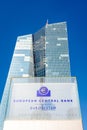 Seat of the European Central Bank (ECB) in Frankfurt am Main, Germany Royalty Free Stock Photo