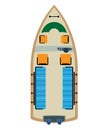 Seat Map of Small Moter boat on white Background Royalty Free Stock Photo