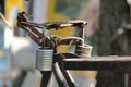 Seat of the old bicycle Royalty Free Stock Photo