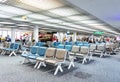 Seat for passengers in Don Mueang International Airport Royalty Free Stock Photo