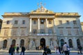 seat of the town hall of the Catalan capital and of the mayor in Saint Jaume square Barcelona Spain