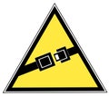 Seatbeat warning sign Royalty Free Stock Photo