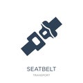 seatbelt icon in trendy design style. seatbelt icon isolated on white background. seatbelt vector icon simple and modern flat