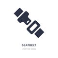 seatbelt icon on white background. Simple element illustration from Transport concept