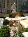 Seated Ballerina by Jeff Koons, Rockefeller Center, New York City, NYC, NY, USA