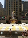 Seated Ballerina by Jeff Koons, Rockefeller Center, New York City, NYC, NY, USA