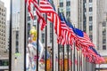 Seated Ballerina under Usa Flags