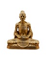 Seated Buddha image, The attitude of meditation isolated on white background with clipping path.