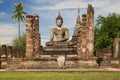 Seated Buddha of the Ubosot at Wat Mahathat Royalty Free Stock Photo