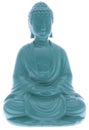 Seated Buddha in Vibrant Blue