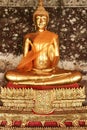 Golden buddha statue wat suthat temple bangkok thailand Royalty Free Stock Photo