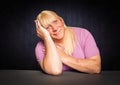 Trans Woman with Head Resting on Her Hand Royalty Free Stock Photo