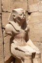 Seated Statue of Pharaoh Thutmose III near the Festival Hall of Thutmose III at The Karnak Temple Complex in Luxor