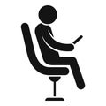 Seating chair icon simple vector. Waiting area