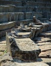 Seating at Epidauros Theater, Greece Royalty Free Stock Photo