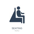 seating icon in trendy design style. seating icon isolated on white background. seating vector icon simple and modern flat symbol