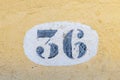 Seatnumber 36 at bullring Ronda Spain Royalty Free Stock Photo