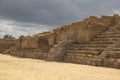 Amphitheater seats among the ruins of Caesarea Royalty Free Stock Photo