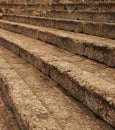 The seats of ancient greek theater ... Royalty Free Stock Photo