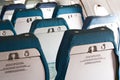 Seats of an annuated airplane Royalty Free Stock Photo