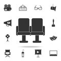 seats in the cinema icon. Set of cinema element icons. Premium quality graphic design. Signs and symbols collection icon for webs Royalty Free Stock Photo