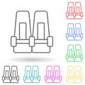 seats in cinema multi color style icon. Simple thin line, outline vector of cinema icons for ui and ux, website or mobile Royalty Free Stock Photo