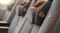 The seats are equipped with headphone jacks providing individual audio commentary for a more personalized experience Royalty Free Stock Photo