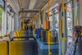 Seats inside the tram