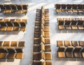 Seats row in Airport Gate Flight waiting area Royalty Free Stock Photo