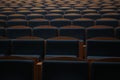 Seats rows in an empty theater hallroom Royalty Free Stock Photo