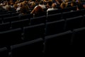 Seats rows in a theater hall room before the start of a choral spectacle Royalty Free Stock Photo