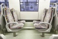Seats on a train Royalty Free Stock Photo
