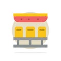 Seats, Train, Transportation, Travel Abstract Circle Background Flat color Icon Royalty Free Stock Photo