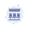 Seats, Train, Transportation, Travel Blue Icon on Abstract Cloud Background Royalty Free Stock Photo