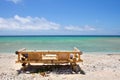Seats on a tropical beach