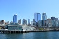 Seattle Aquarium and Skyline Royalty Free Stock Photo