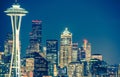 Seattle Architecture at NIght Royalty Free Stock Photo